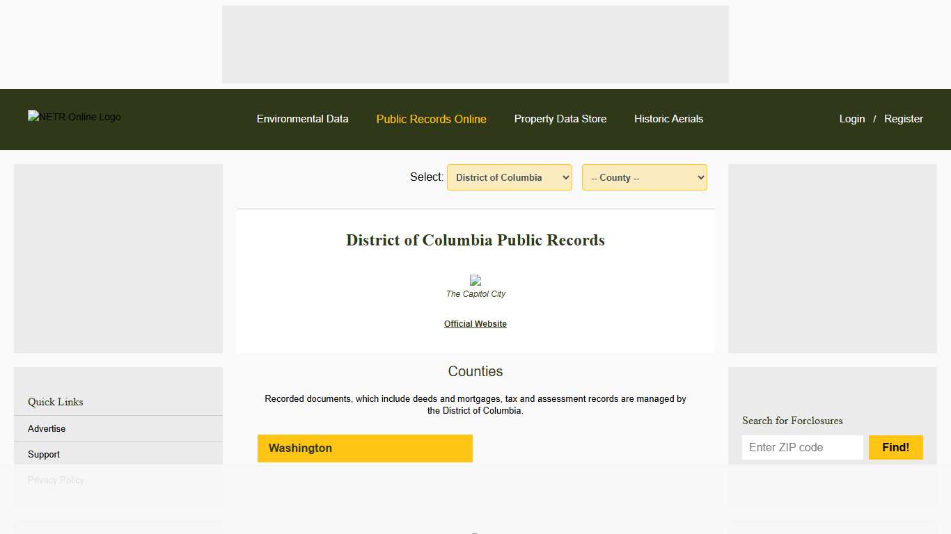 District of Columbia Public Records Online Directory